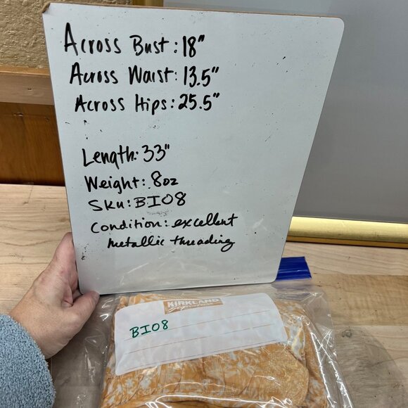 French Connection Adena Floral Metallic Ruffle Dress in Oak Bluff Yellow Size 6 - Picture 10 of 10